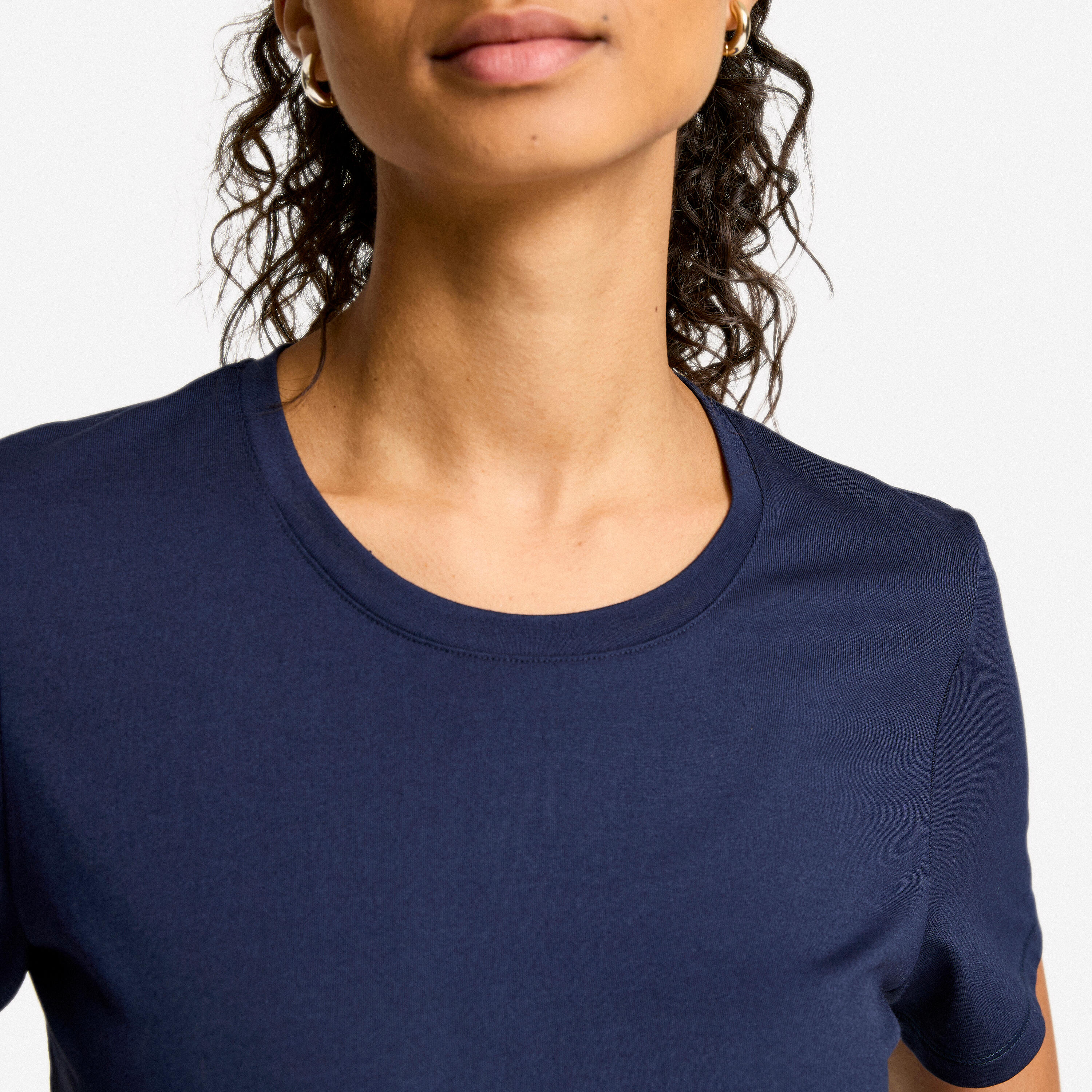 T-shirt de Fitness Mulher COOLMAX Azul Aço 4/6