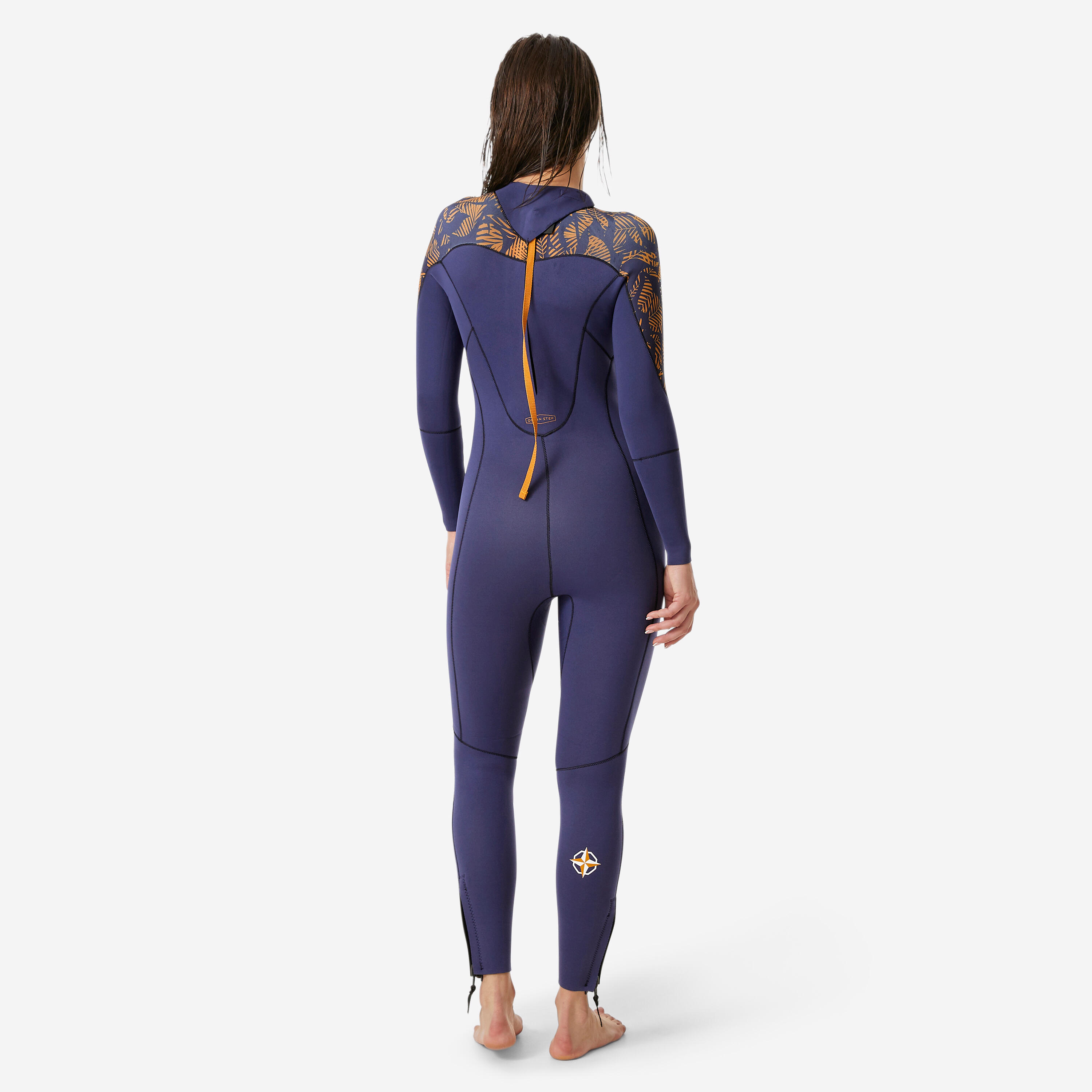 Muta marcia acquatica donna LEAF PALM 3/2 doppia zip 2/10