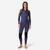 Combinaison néoprène intégrale 3/2 double zip longe-côte femme, leaf palm
