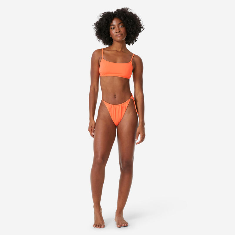Slip de baie surf cu legături Tie Side Cheeky Roz Damă