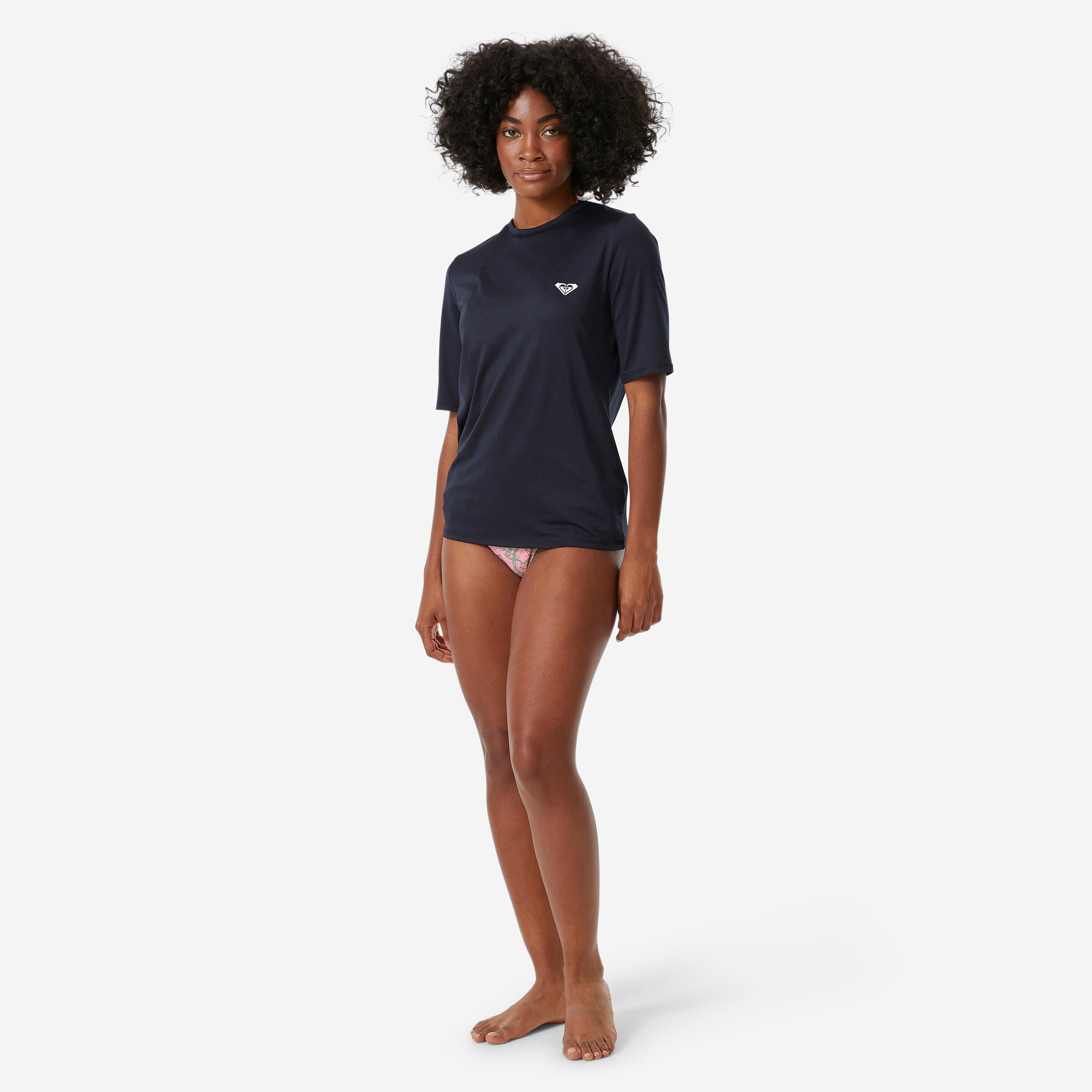 Tee shirt anti uv surf femme, noir 3/6