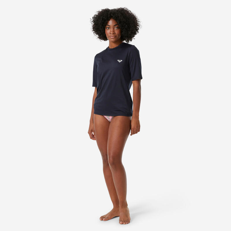 Tricou anti-UV surf Negru Damă