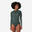 Costum Shorty surf fermoar față mâneci lungi 1,5mm 500 Green sunny Verde Damă