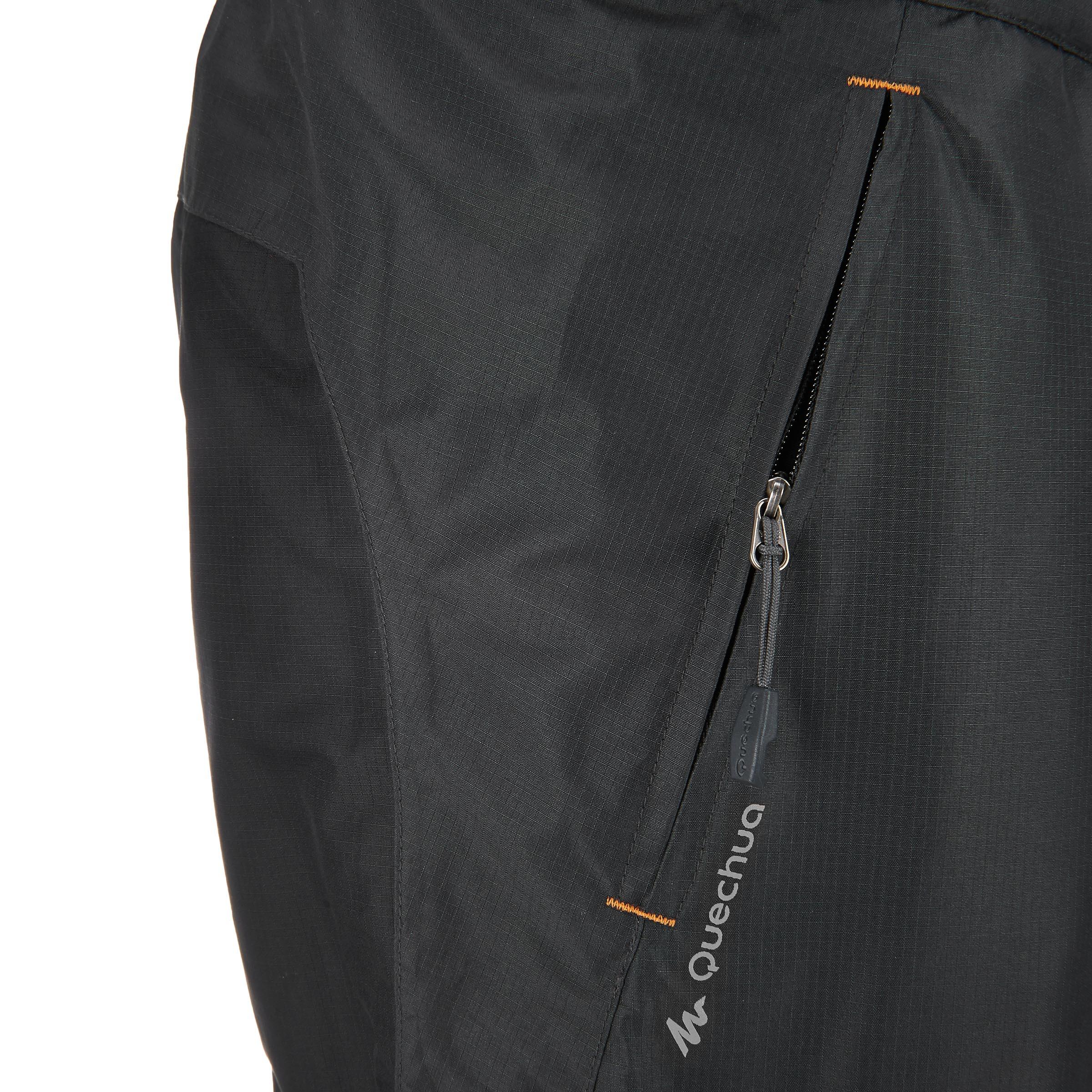 MH500 Men's Waterproof Mountain Hiking Rain Over-Trousers - Black 11/21