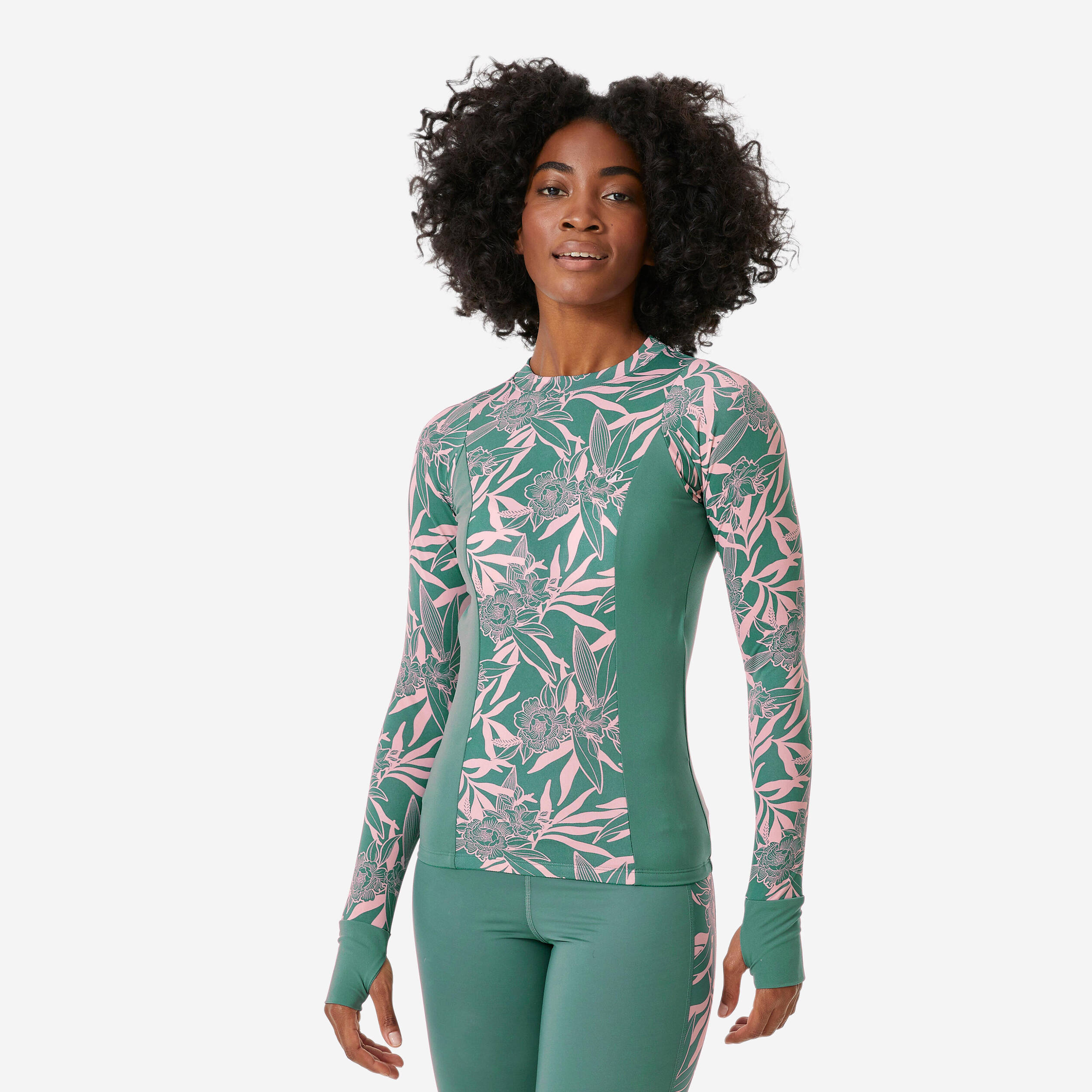 Women’s swimming top una printed khaki