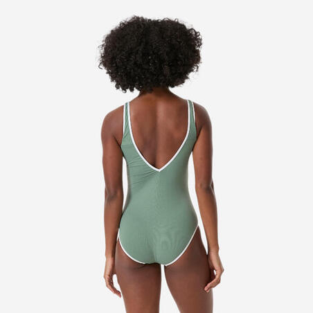 Купальник суцільний жіночий Virginia для плавання з люрексу зелений