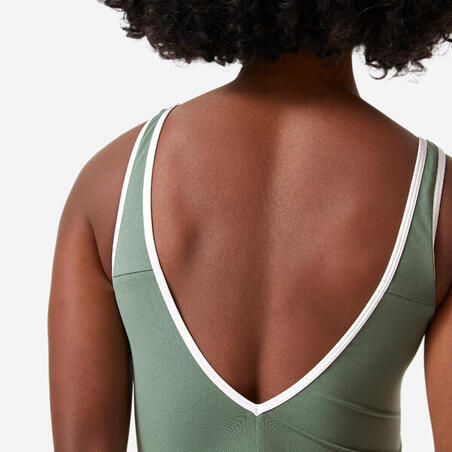 Купальник суцільний жіночий Virginia для плавання з люрексу зелений