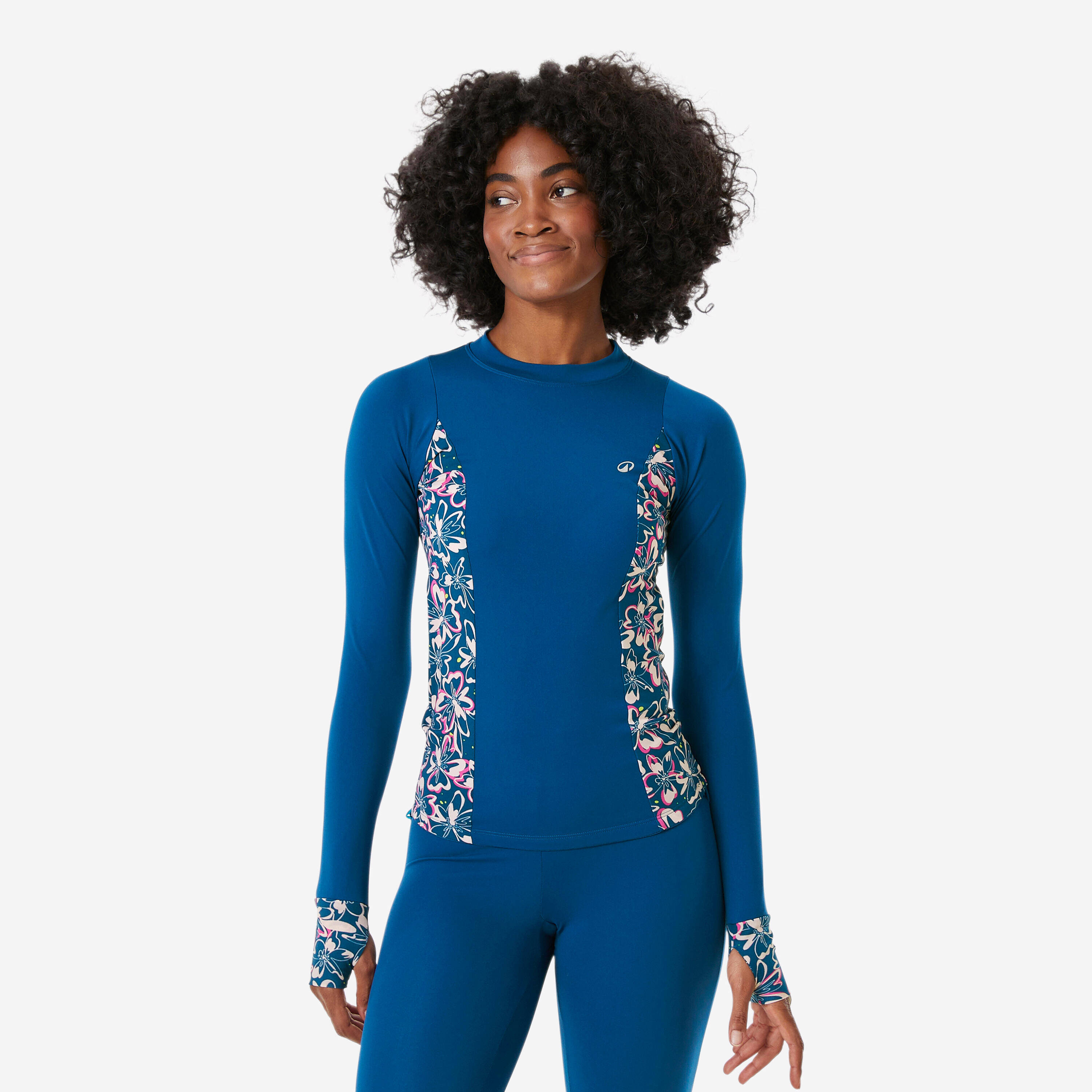 Women’s swimming top una printed blue -  1