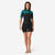 Shorty de surf 500 1,5mm back zip manches courtes Femme  - Mirage Noir