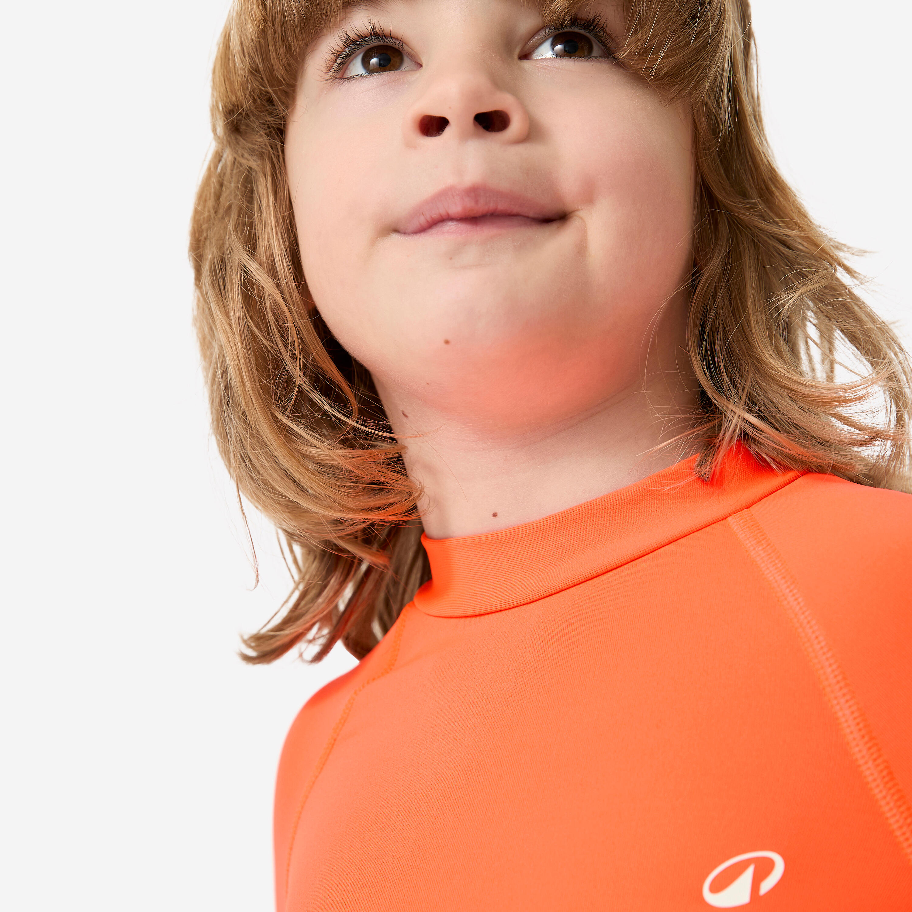 Camiseta protección solar manga corta Niños rosa coral 4/7