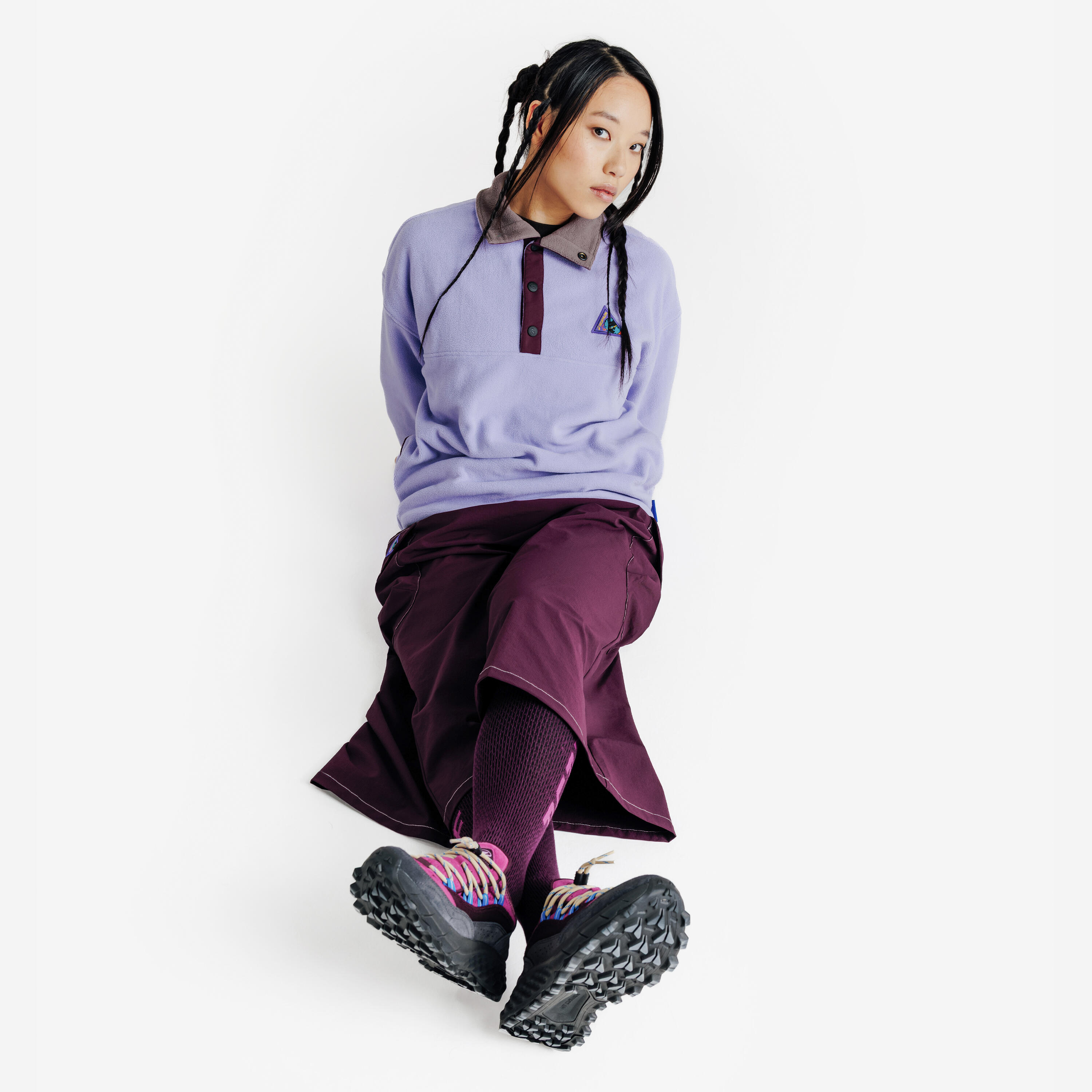 Uniseks sneakers MTC X Vertigo 76 leer paars 7/11