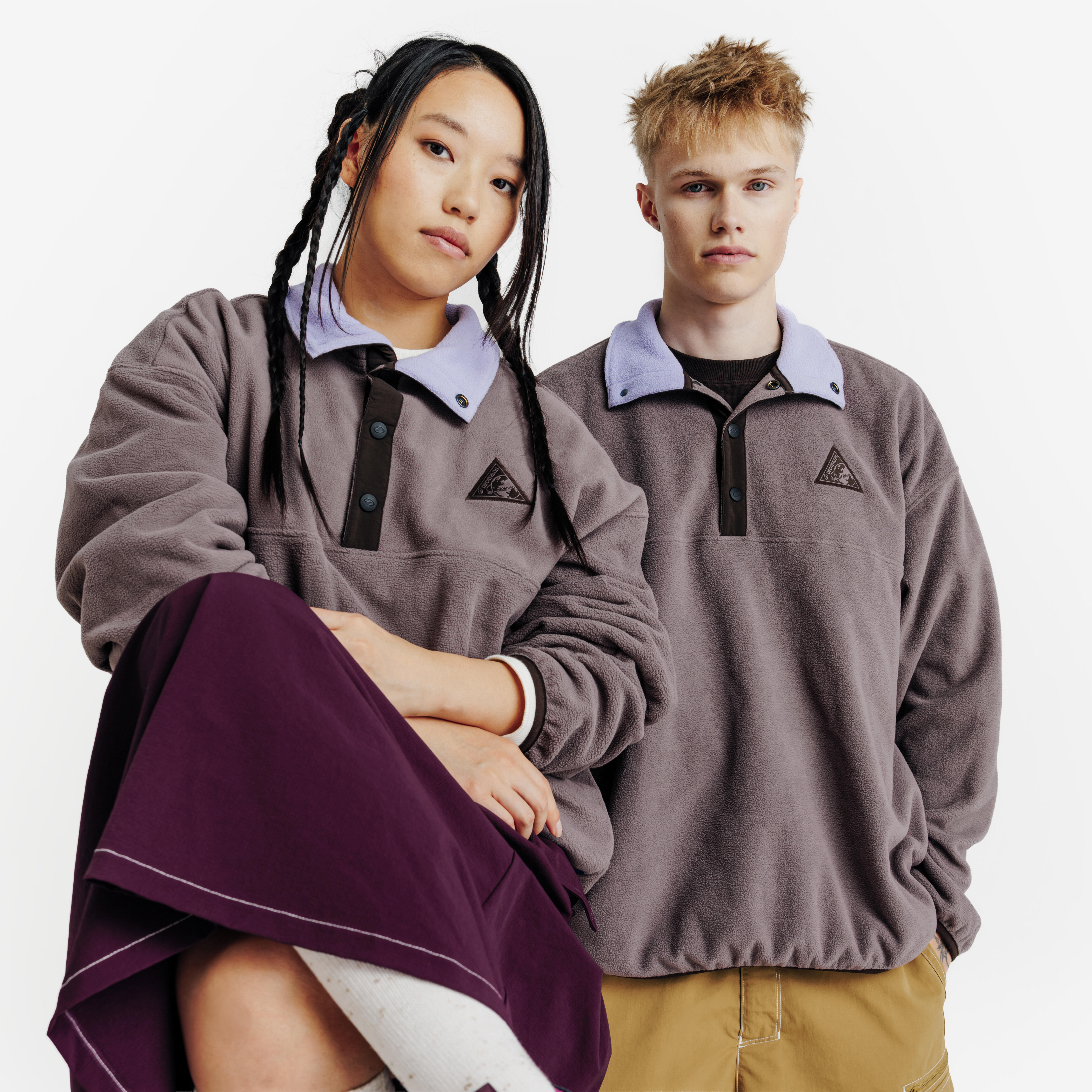 DECATHLON Fleecová mikina Vertigo 76 unisex hnedá 2XL