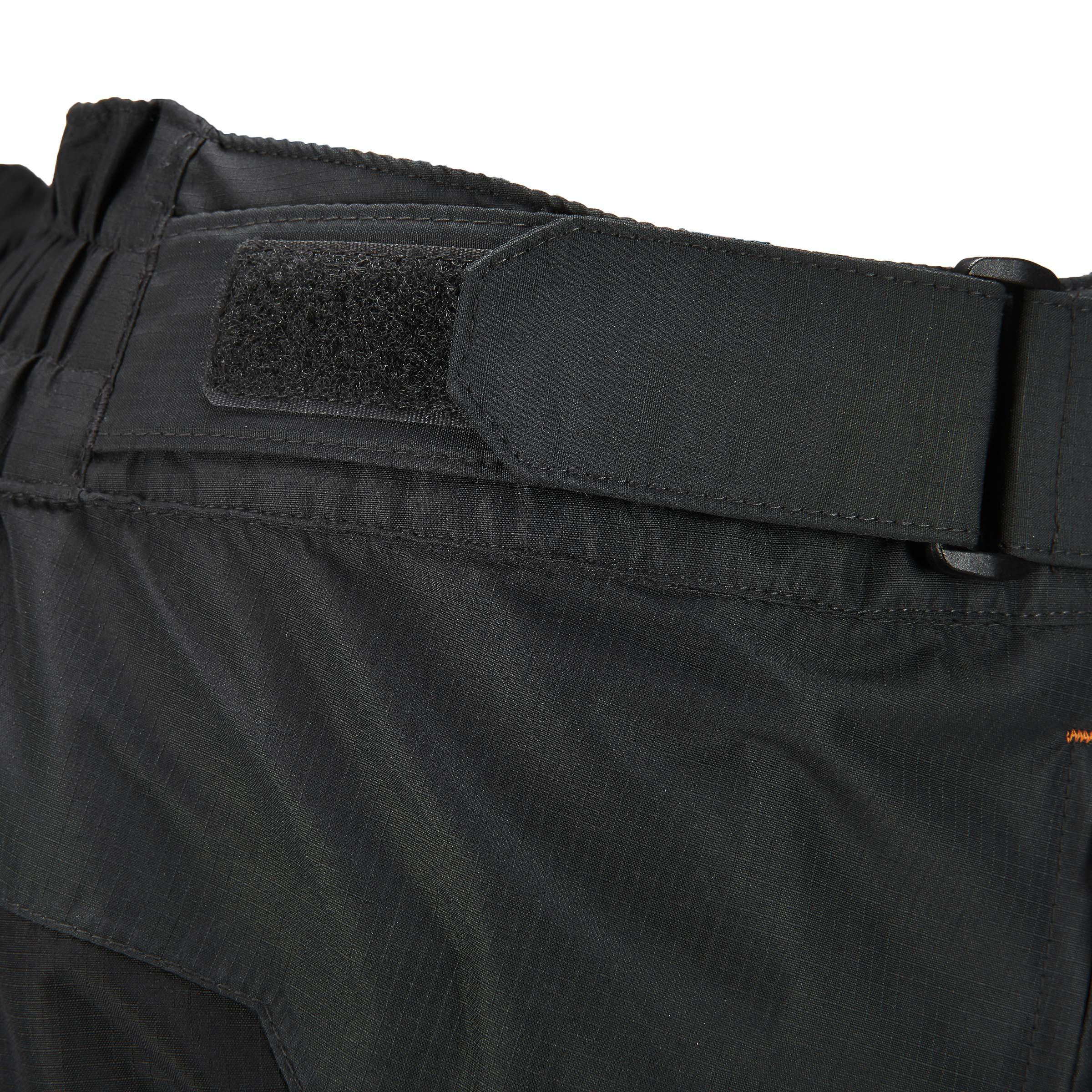 MH500 Men's Waterproof Mountain Hiking Rain Over-Trousers - Black 9/21