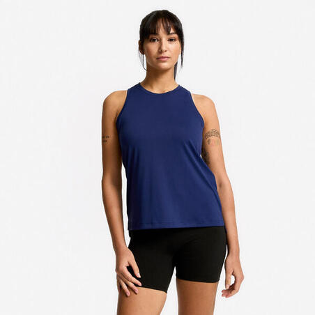 Майка спортивна жіноча прямого крою темно-синя