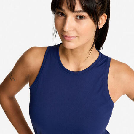 Майка спортивна жіноча прямого крою темно-синя
