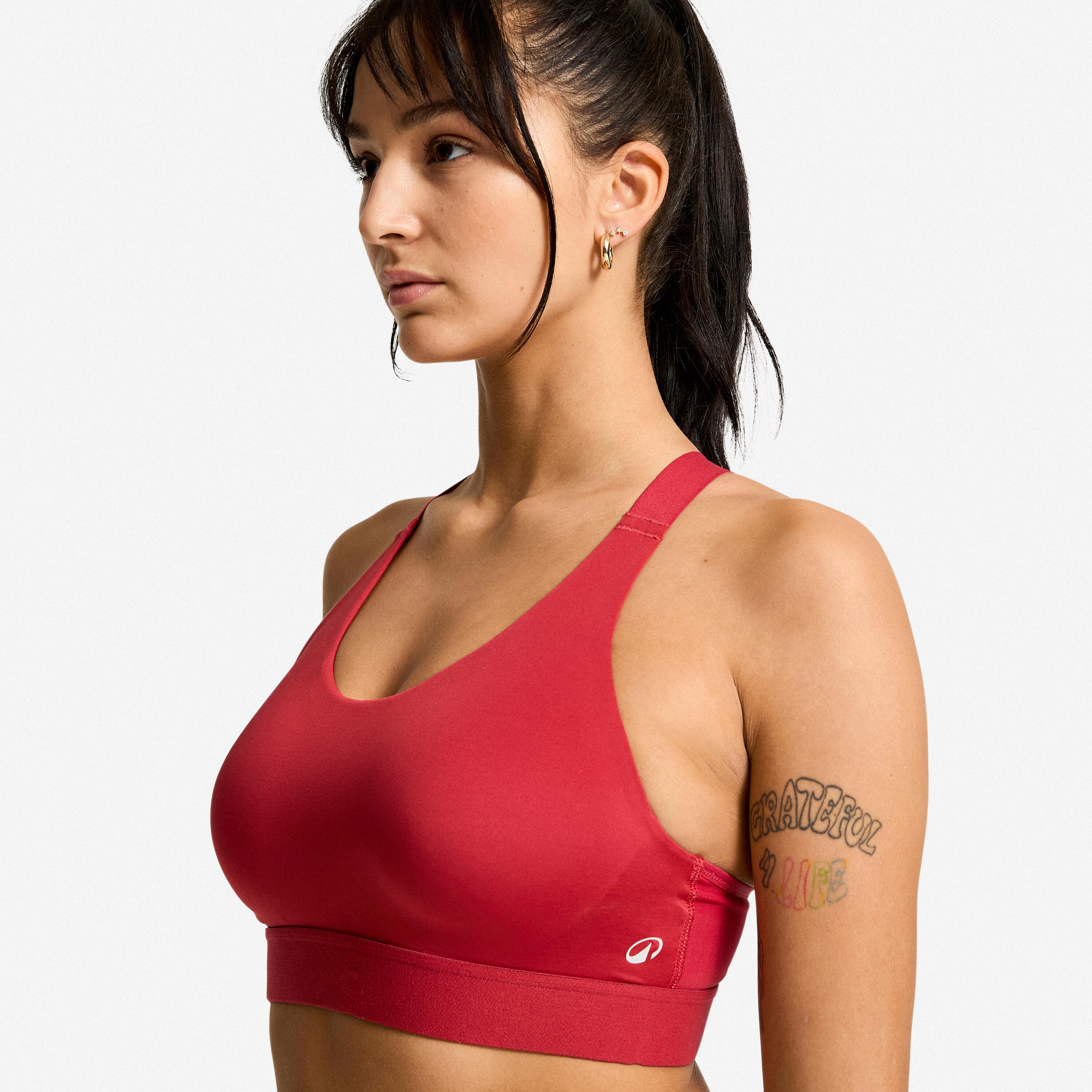 Women's High Support Adjustable Sports Bra with Cups - DECATHLON