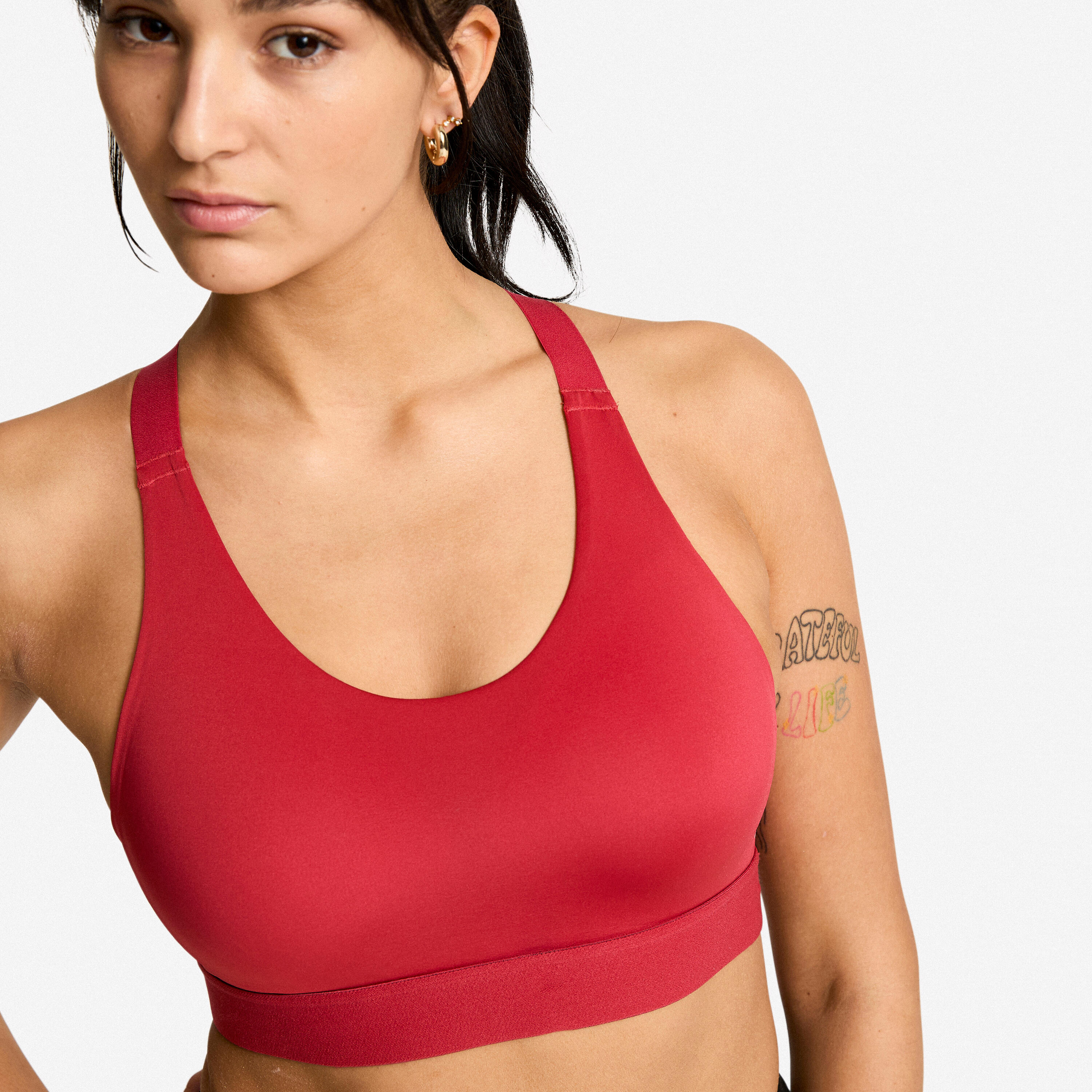 Women's High Support Adjustable Sports Bra with Cups - DECATHLON