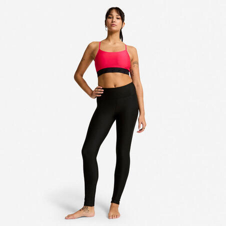 Топ спортивний жіночий з перехресними бретелями темно-рожевий