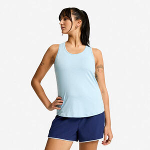 Camiseta Sin Mangas Fitness Cardio Mujer Azul Claro Espalda Natación