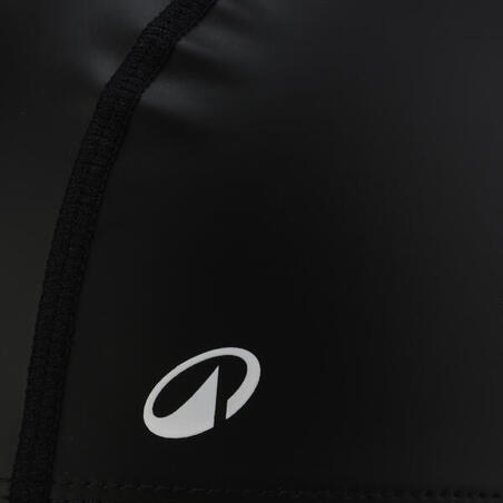 Шапочка для плавання текстильна з силіконом розмір L чорна