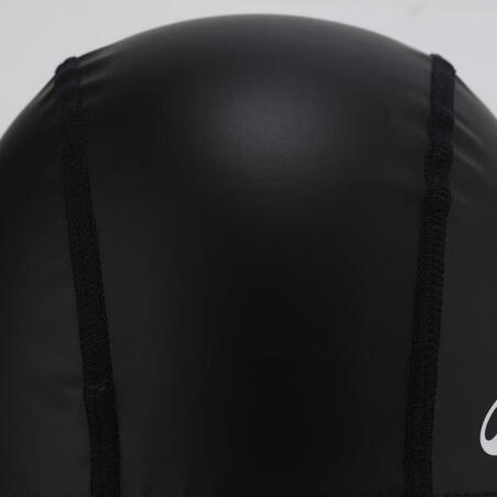 Шапочка для плавання текстильна з силіконом розмір L чорна