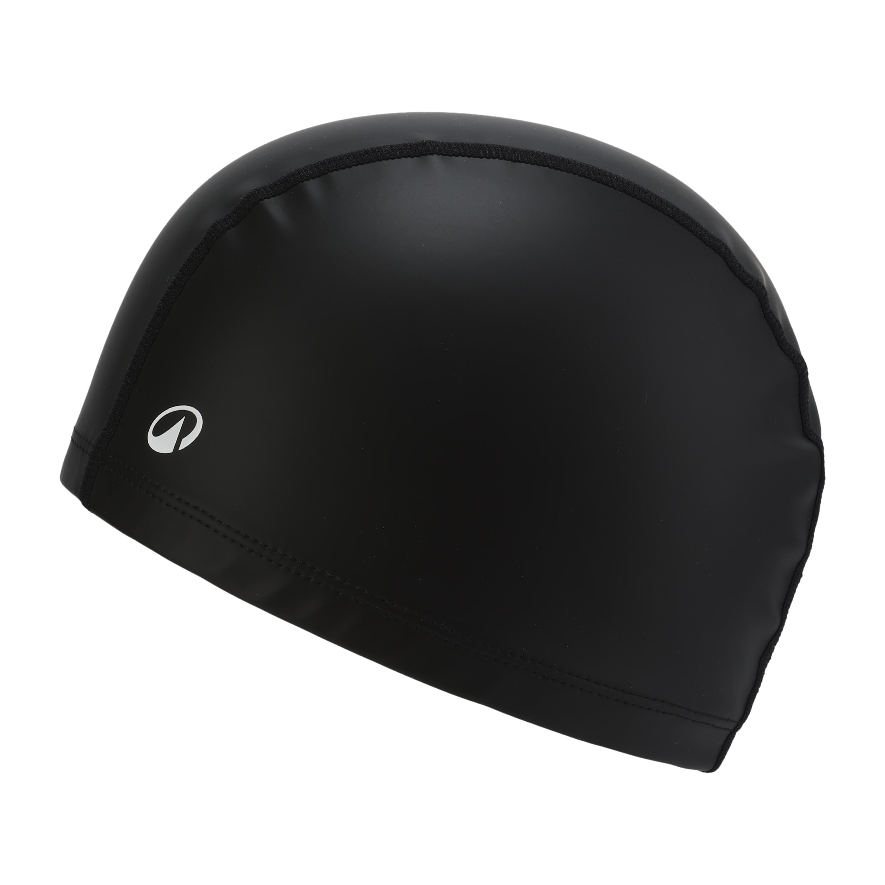 Coated mesh swim cap, size L, black