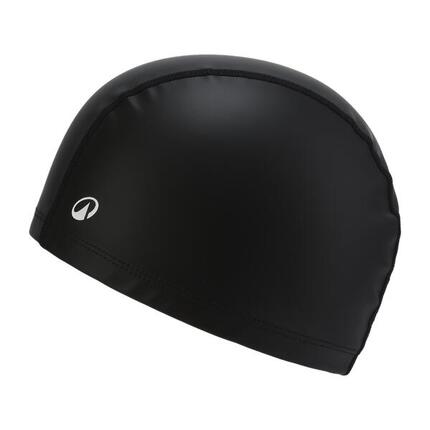 Bonnet de bain en maille enduite taille L, noir