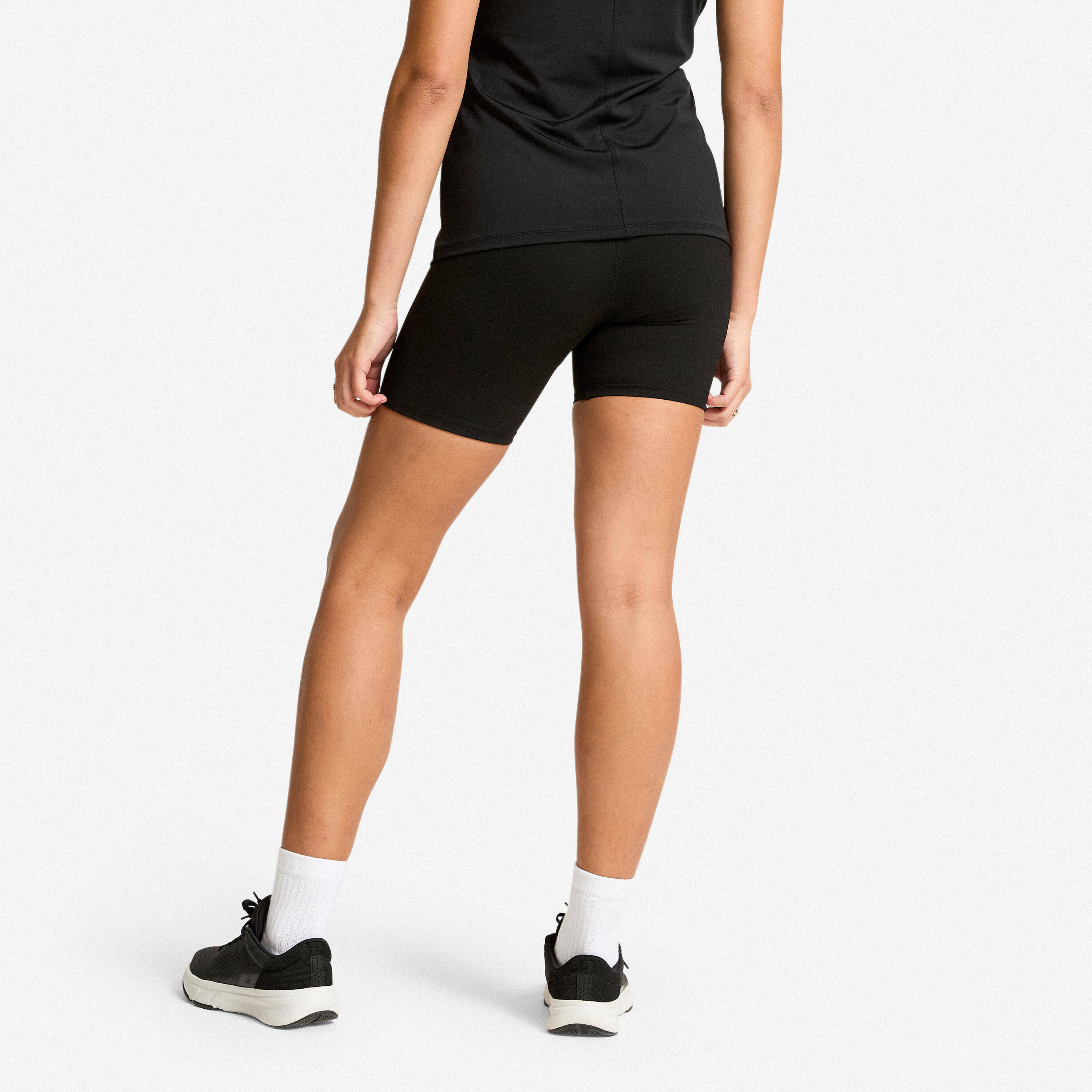 Women's Slim-Fit Fitness Shorts - Black -  4