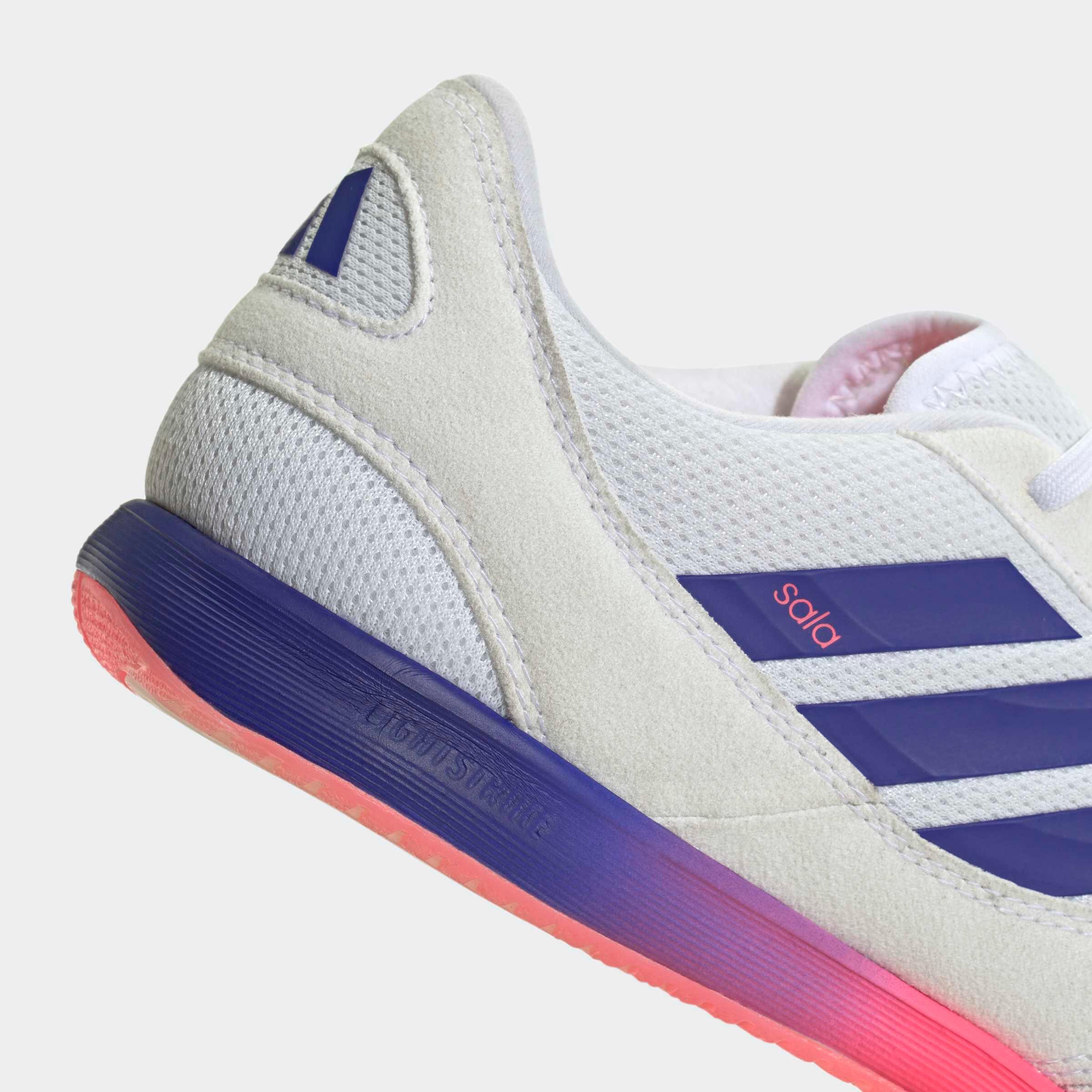 Scarpe calcio futsal adulti ADIDAS TOP SALA III bianche 4/10