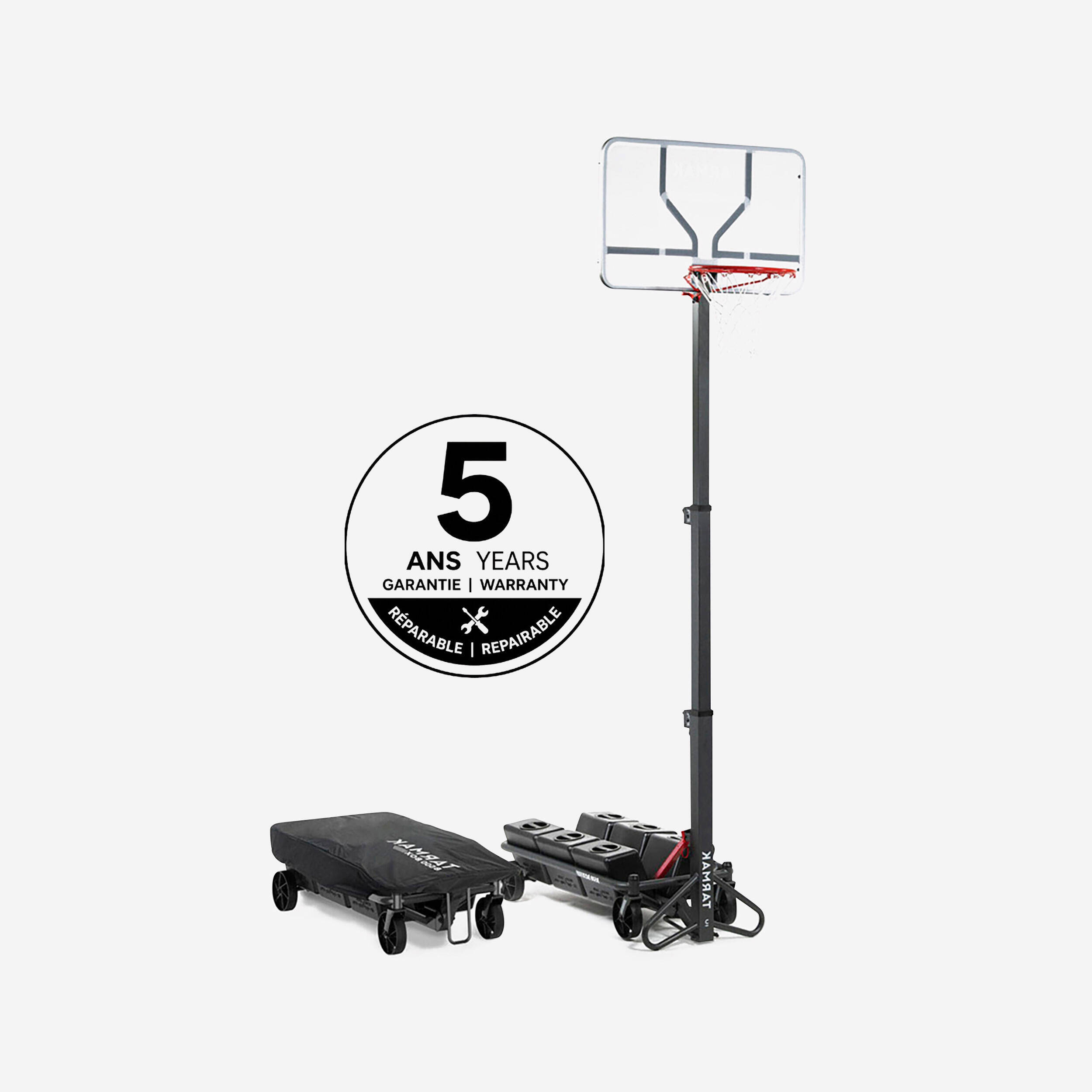 Basketball Hoop Standing Backboard B500 Easy Box Set UP and Store in 1 minute