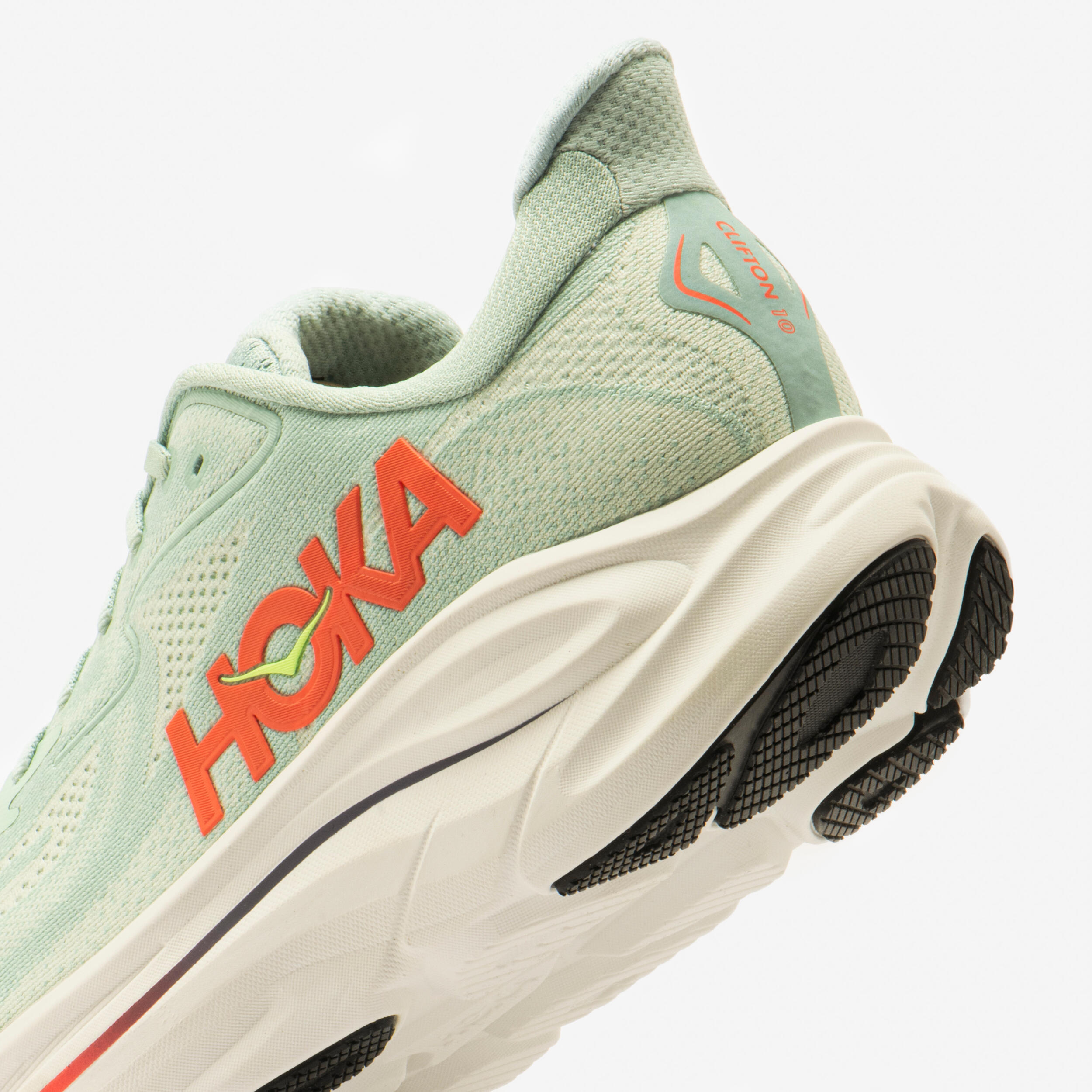 Laufschuhe Herren Hoka - Clifton 10 grün/rot 7/7