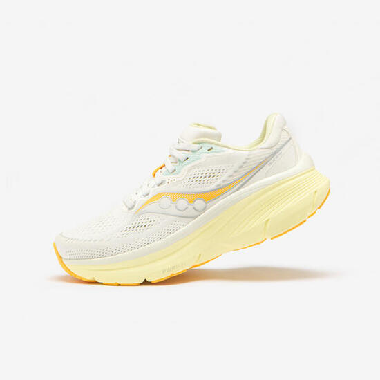 Chaussures de running femme, Saucony Guide 19 blanc jaune