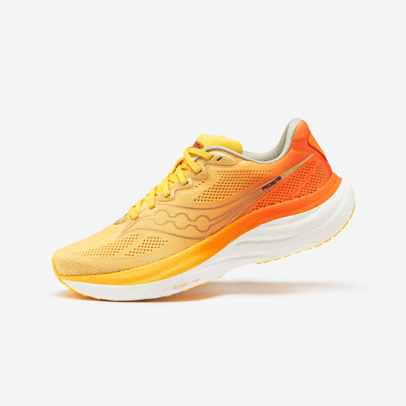 Saucony Ride 19 naranja amarillo blanco