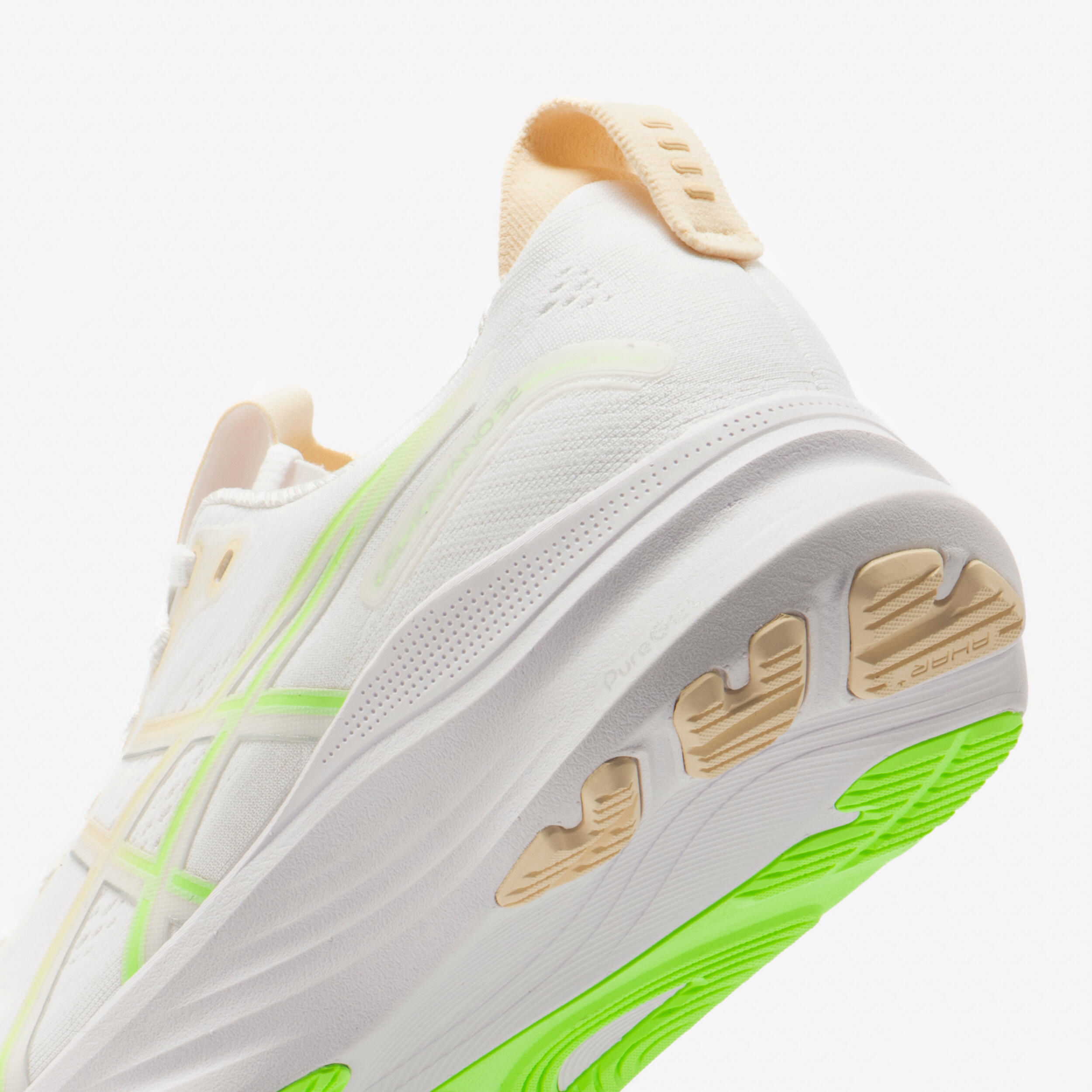 Women's Running Shoes, Asics GEL-Kayano 32 - White/Green - Decathlon
