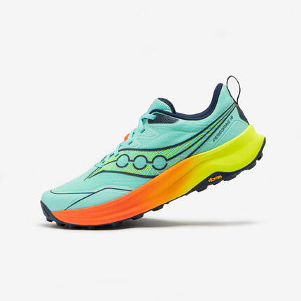 Zapatillas de running hombre, Saucony Peregrine 16 verde amarillo naranja