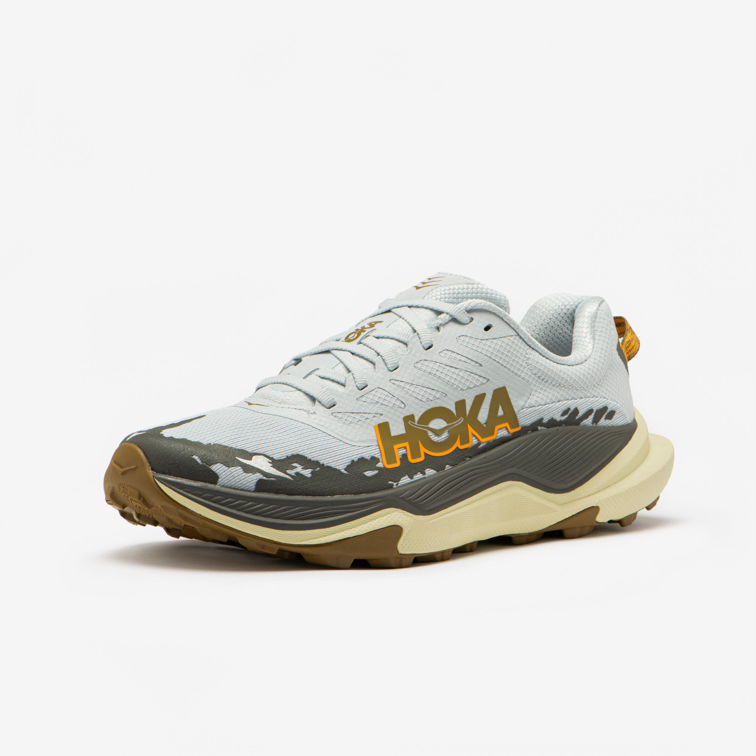 Chaussures de trail running homme, Hoka Torrent 4 bleu et jaune 2/7