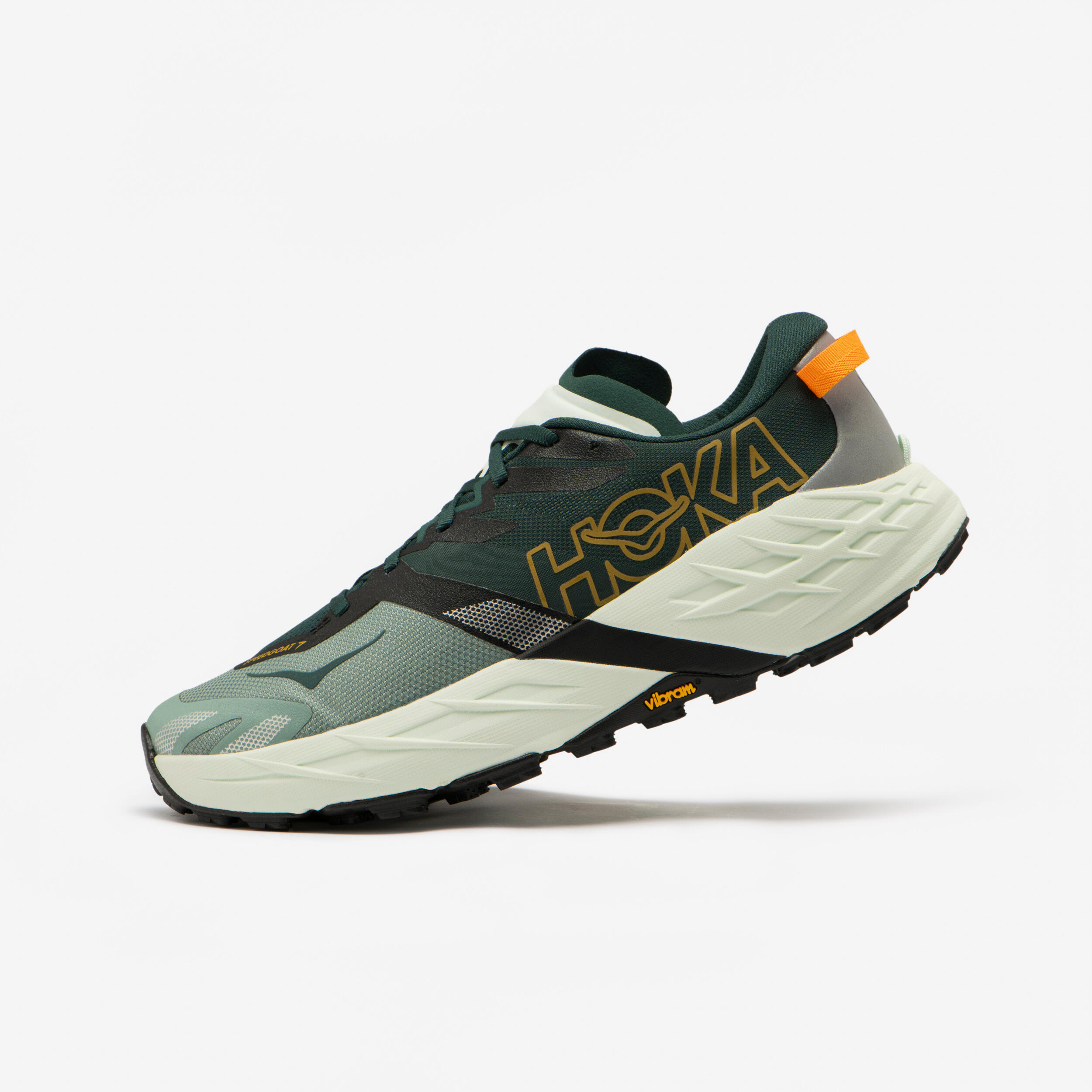 Chaussure de trail running homme, Hoka Speadgoat 7 vert et blanc