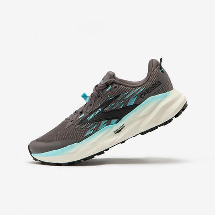 Chaussures de Trail Running Femme, Brooks Cascadia 19 gris et bleu
