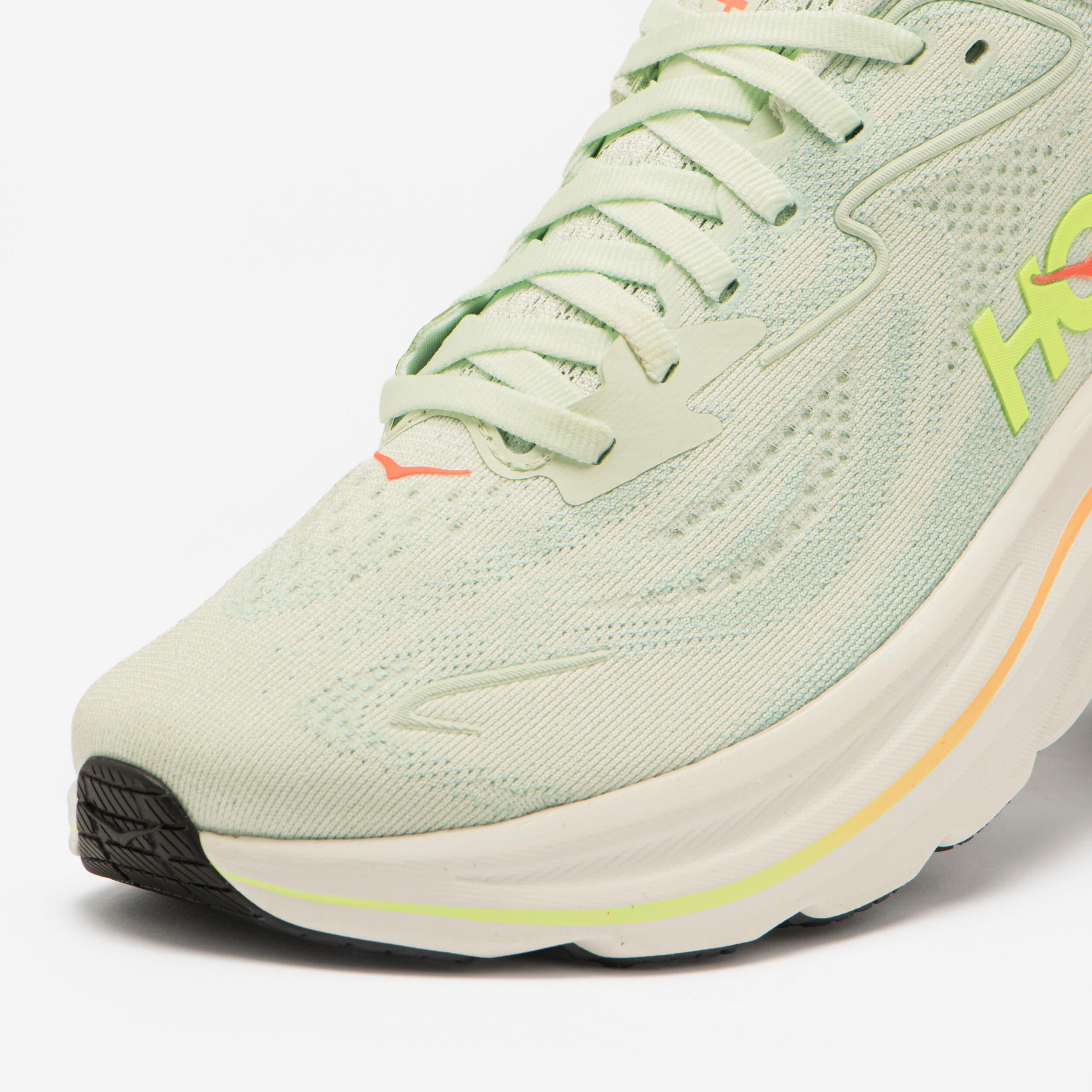 Chaussures de trail femme, Hoka Clifton 10 bleu et jaune 5/7