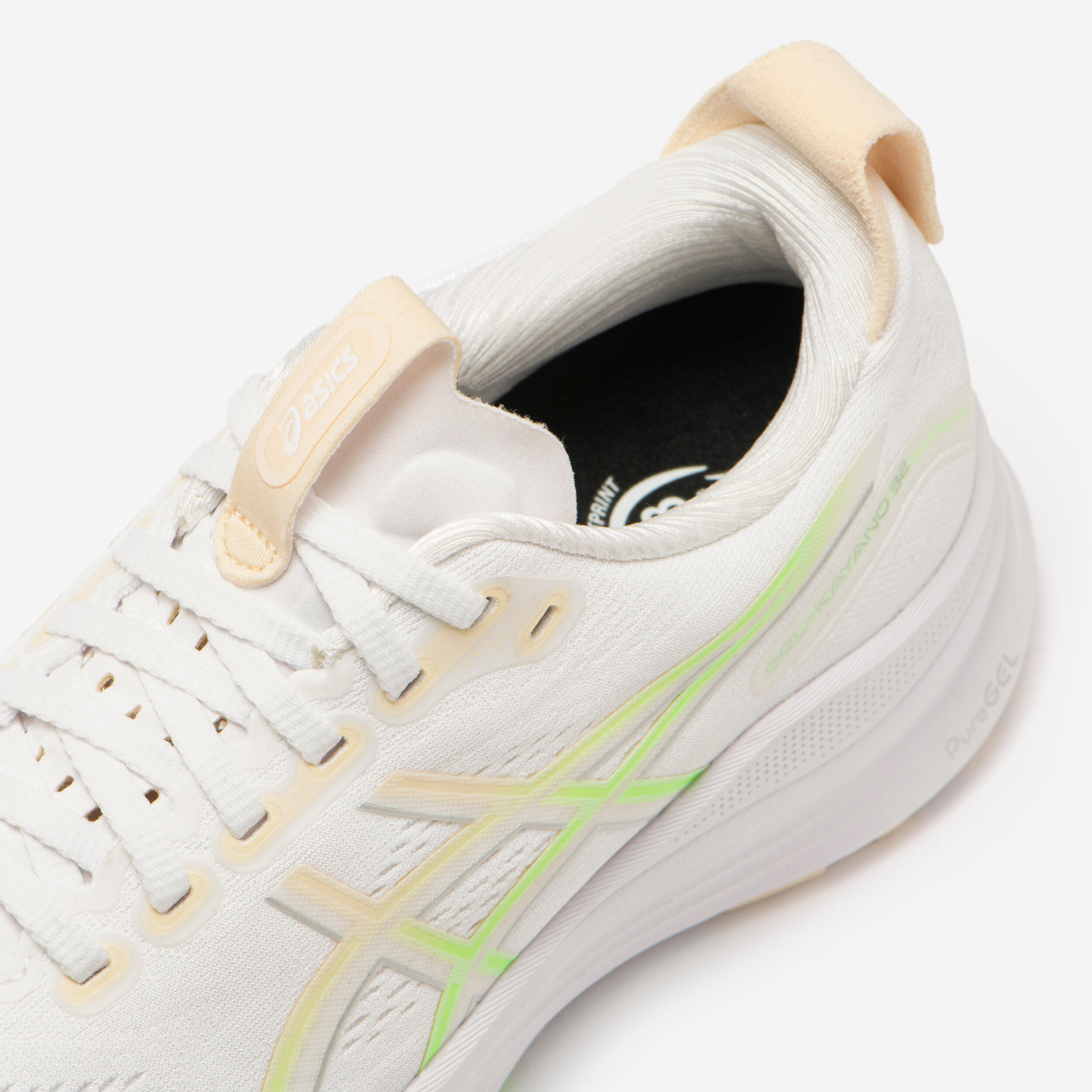 Women's Running Shoes, Asics GEL-Kayano 32 - White/Green 8/9