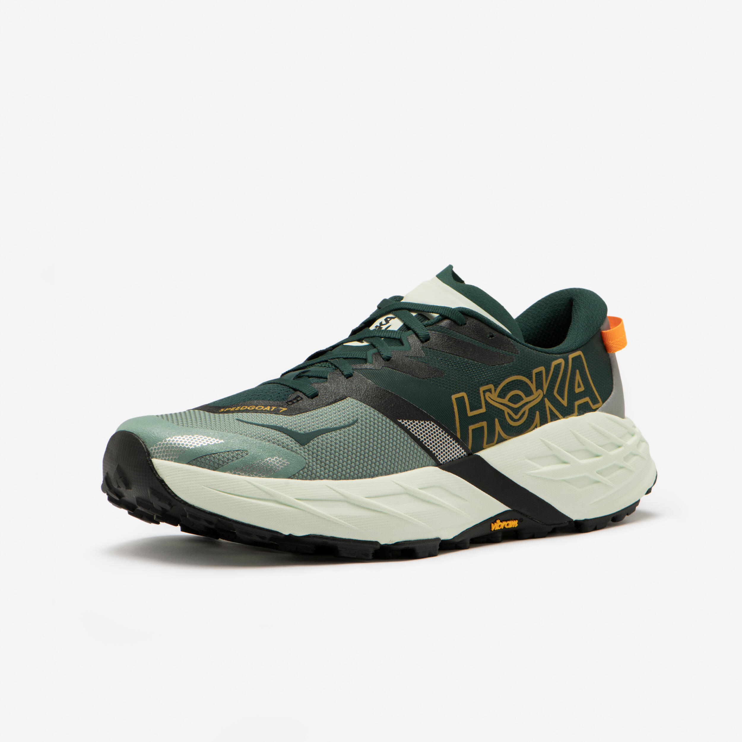 Trailrunning-Schuhe für Herren, Hoka Speedgoat 7, Grün/Weiss 2/7