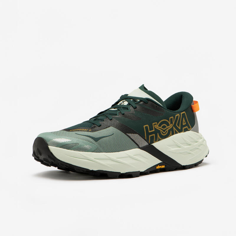 Încălțăminte alergare traseu montan Hoka Speedgoat 7 Verde Alb Bărbați
