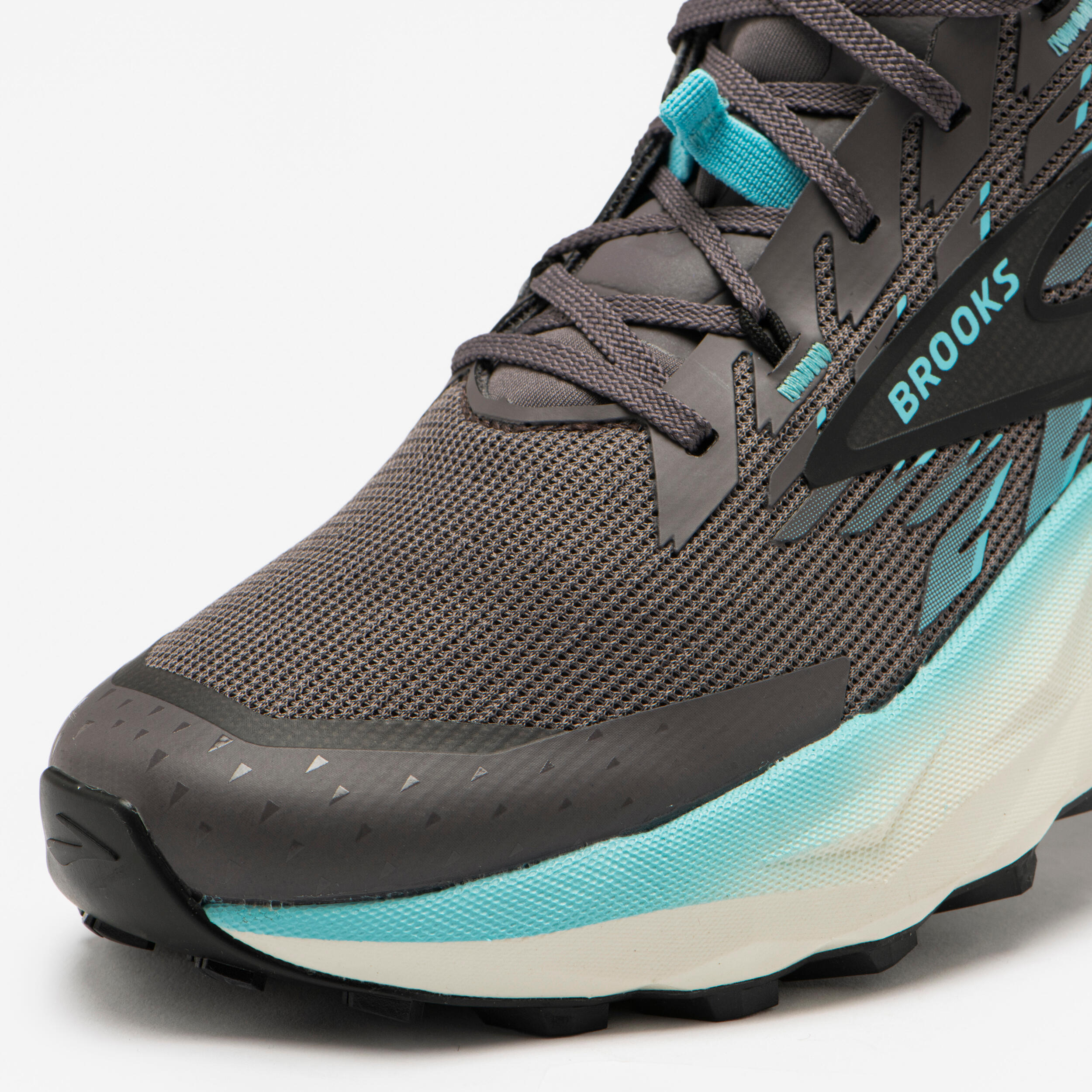 Chaussures de Trail Running Femme, Brooks Cascadia 19 gris et bleu 5/7