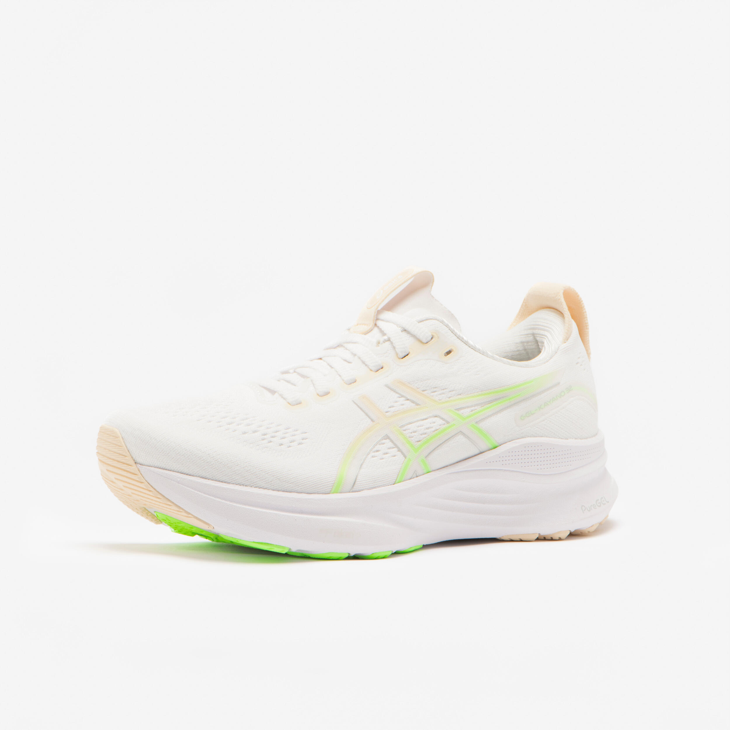 Women's Running Shoes, Asics GEL-Kayano 32 - White/Green 3/9