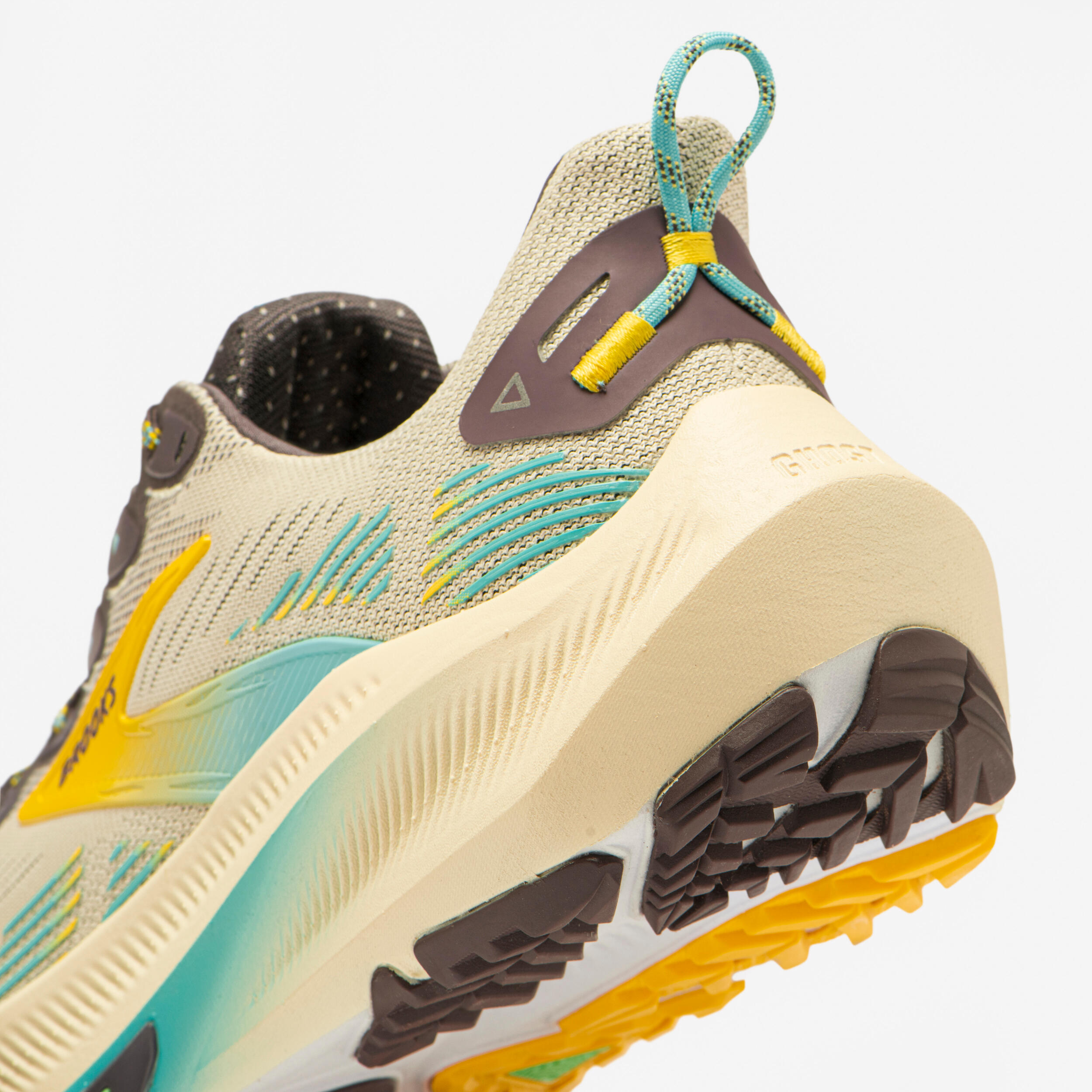 Chaussures de running trail homme, Brooks ghost, jaune bleu 7/7