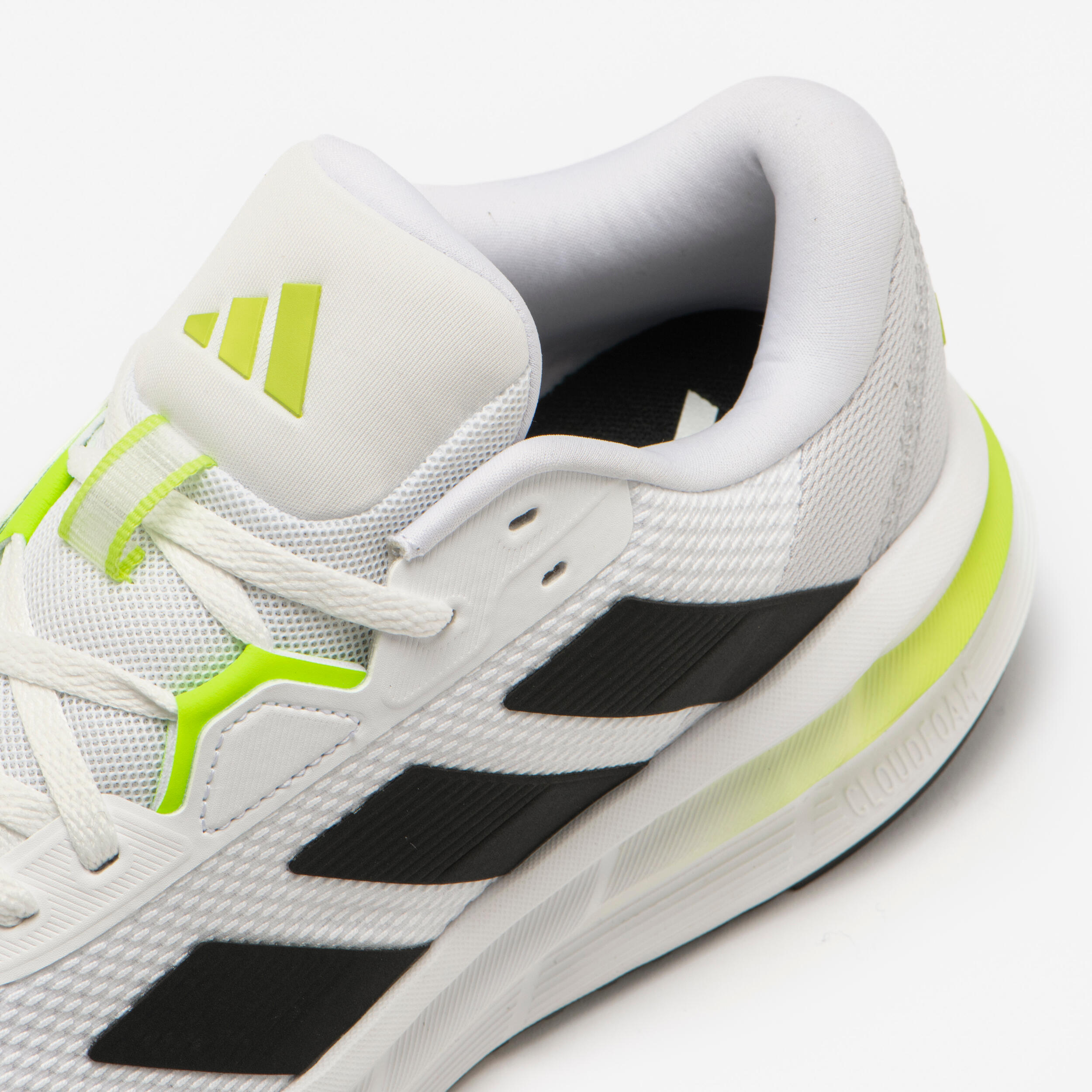 Men's Adidas GALAXY 7 cushioned stable running shoes - Black/White/Green -  Decathlon