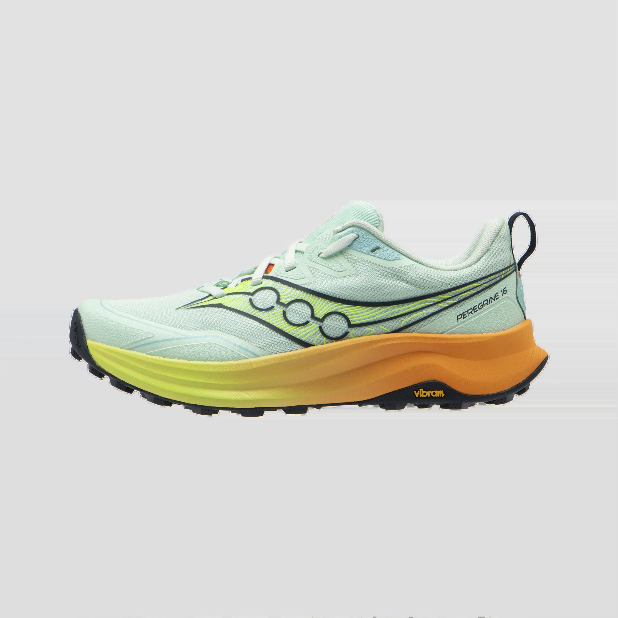 Încălțăminte de alergare Saucony Peregrine 16 albabstru și galben damă 2/8