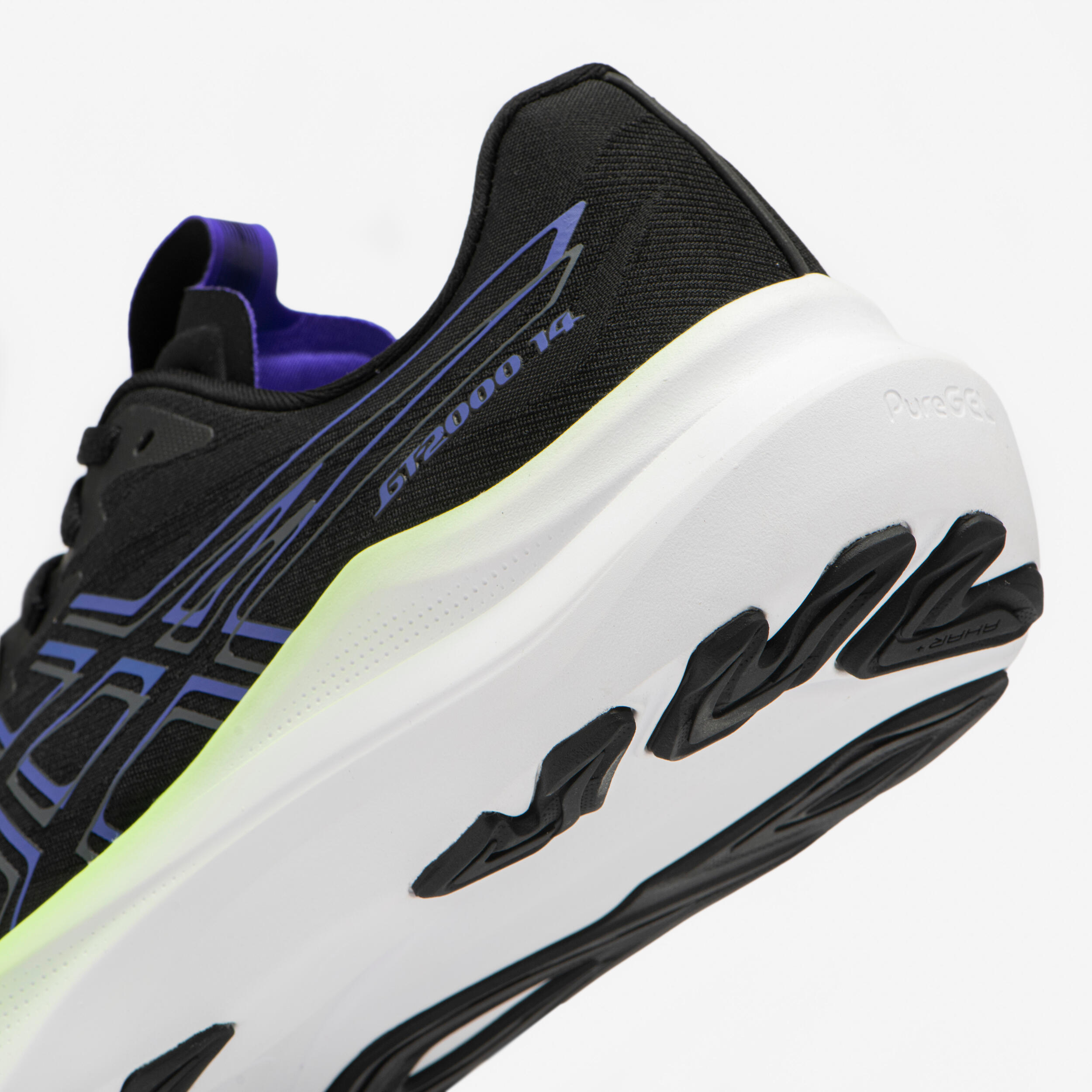 Chaussures de Running Homme, Asics GT-2000 14 noir bleu et vert 10/10