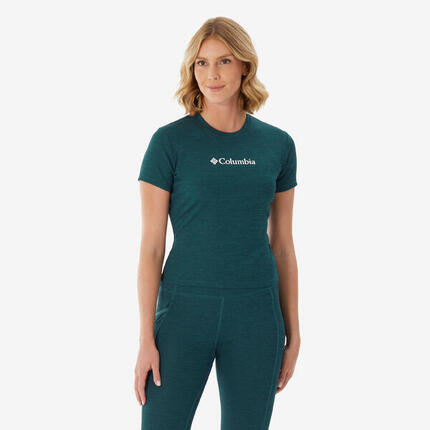 Tshirt manches courtes de randonnée - Columbia Zero Move SS Tee EVERBLUE - Femme