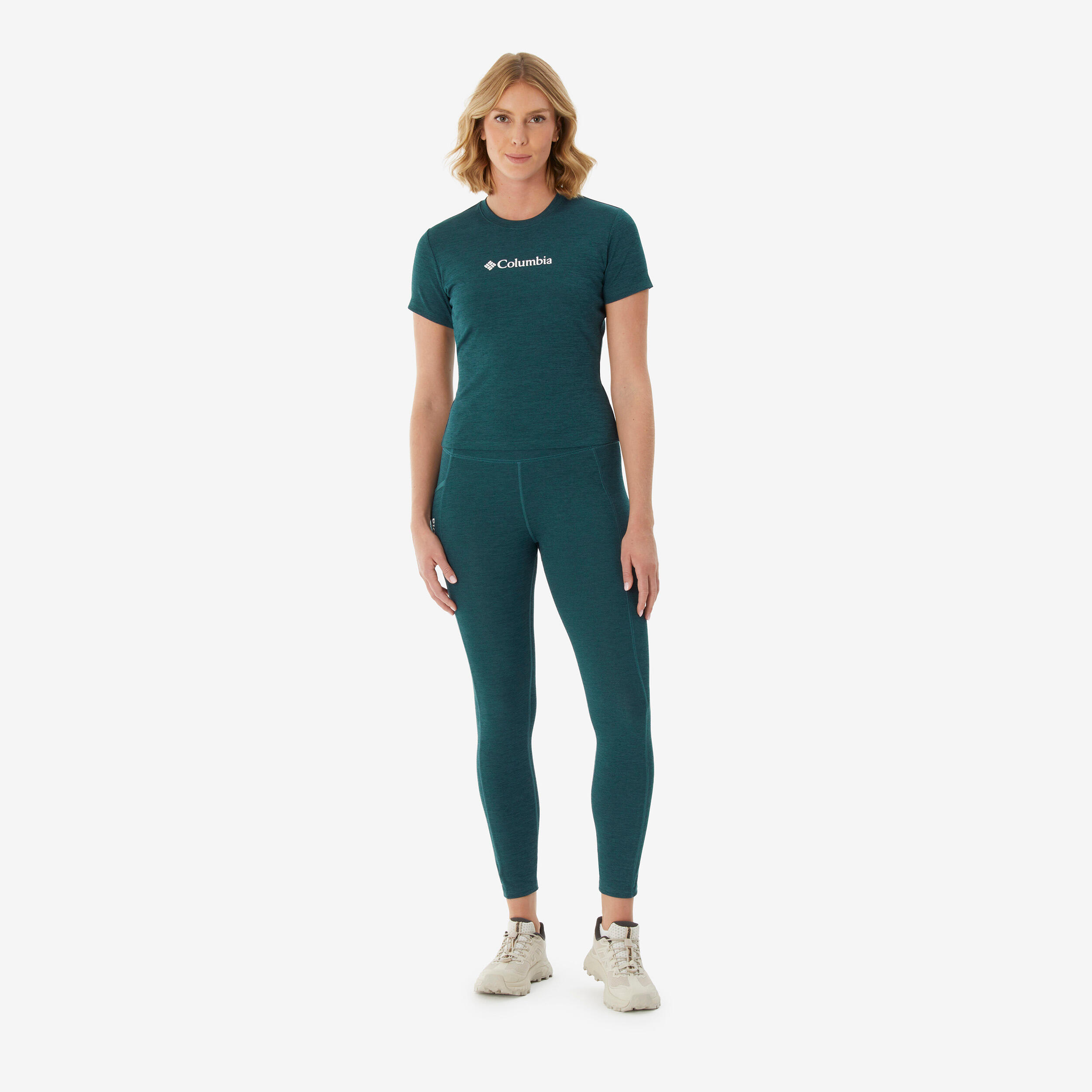 Tshirt manches courtes de randonnée - Columbia Zero Move SS Tee EVERBLUE - Femme 2/4